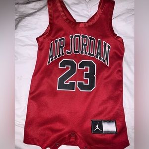 Authentic Red Baby Air Jordan Jumpsuit size 3 months